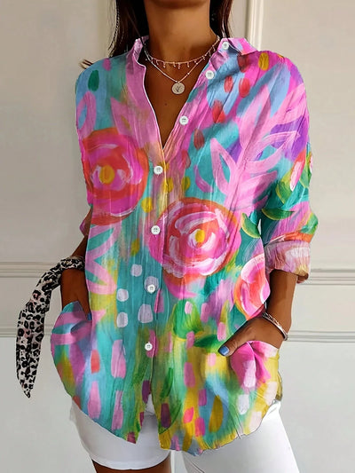 Annika | Blusa colorida con estampado alegre
