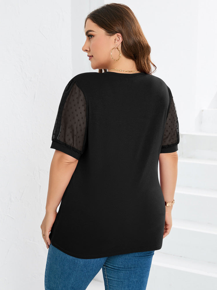 Nema | Blusa con mangas texturizadas y escote en V