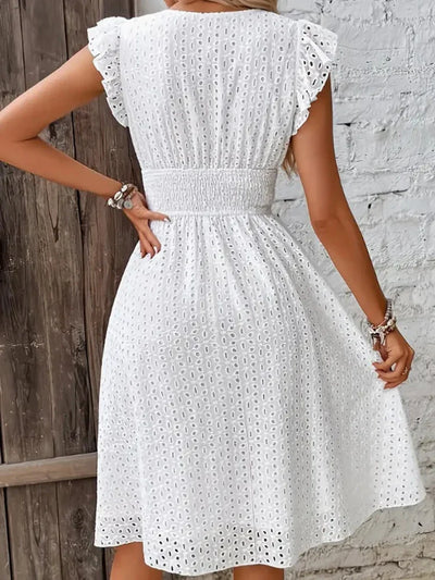 Eleonora | Vestido de encaje artesanal con escote en V