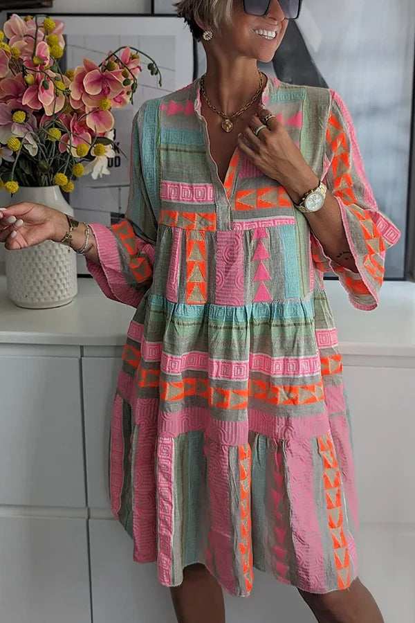 Juliane | Vestido boho de vuelo con volantes