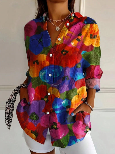 Annika | Blusa colorida con estampado alegre