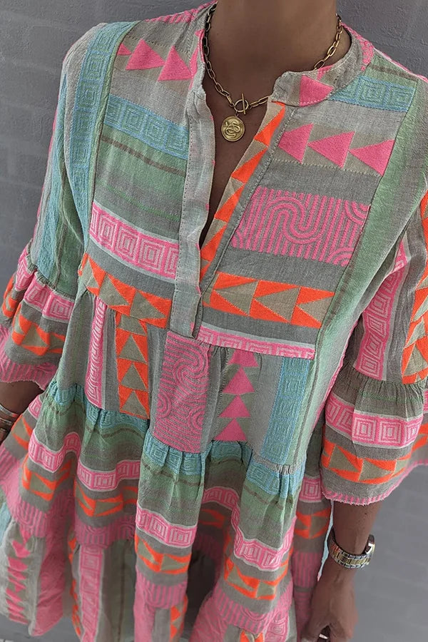 Juliane | Vestido boho de vuelo con volantes