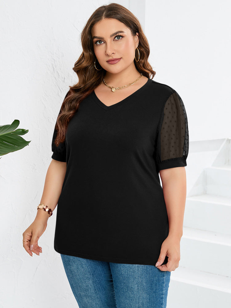 Nema | Blusa con mangas texturizadas y escote en V