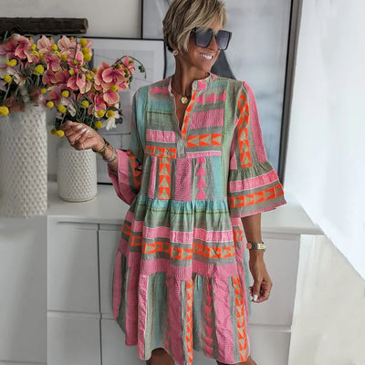 Juliane | Vestido boho de vuelo con volantes