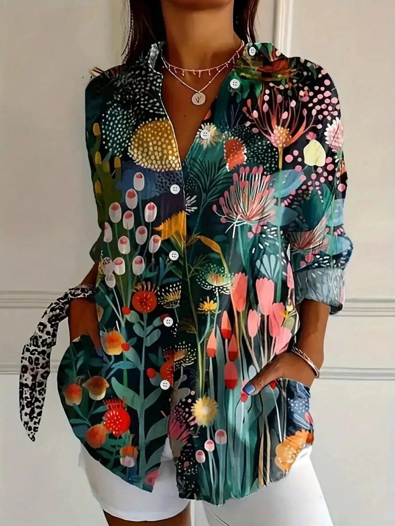 Annika | Blusa colorida con estampado alegre