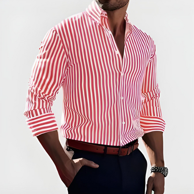 Melker | Camisa de hombre a rayas – Elegante y segura