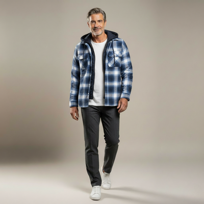 Mason | Chaqueta de cuadros con cremallera