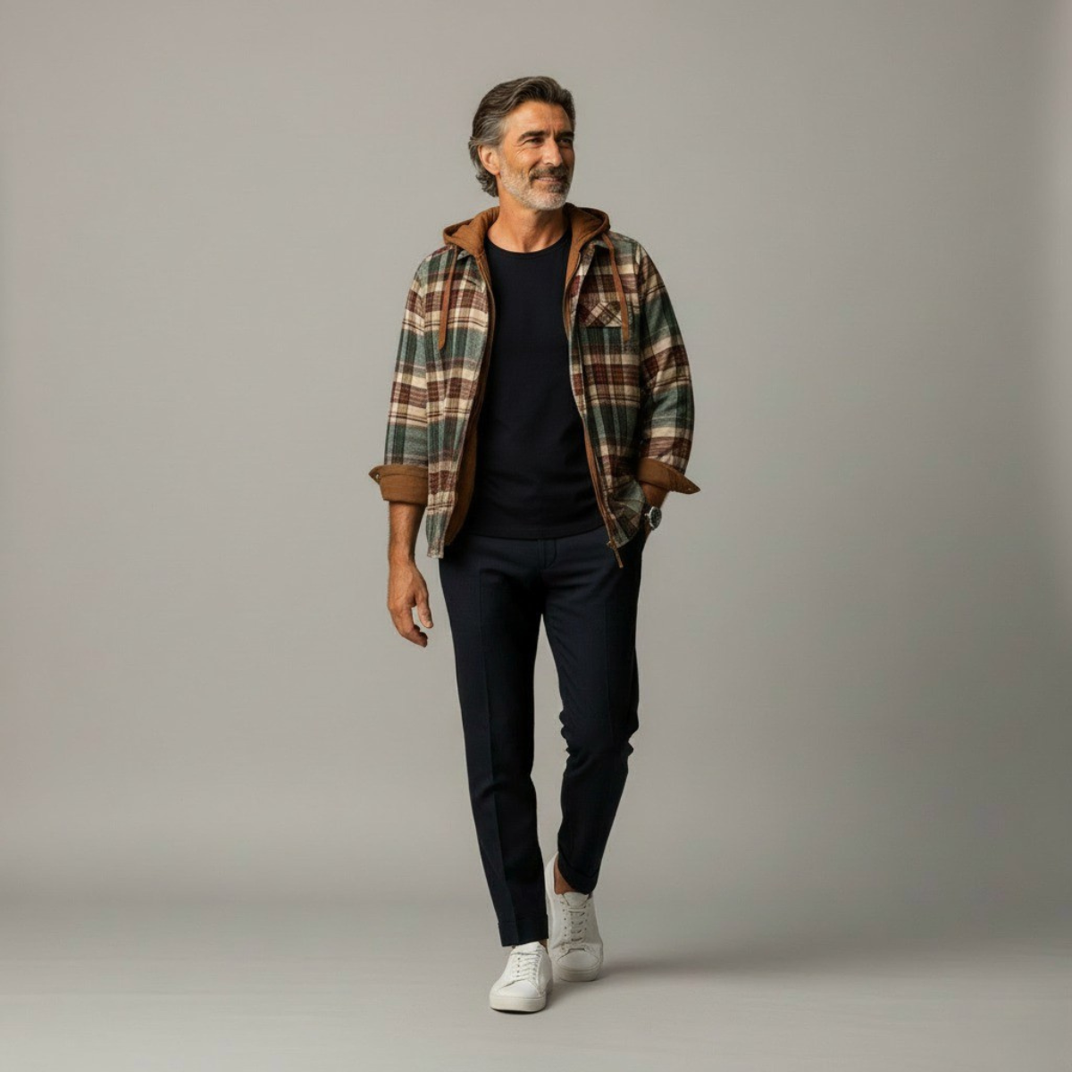 Andres | Chaqueta de cuadros patchwork
