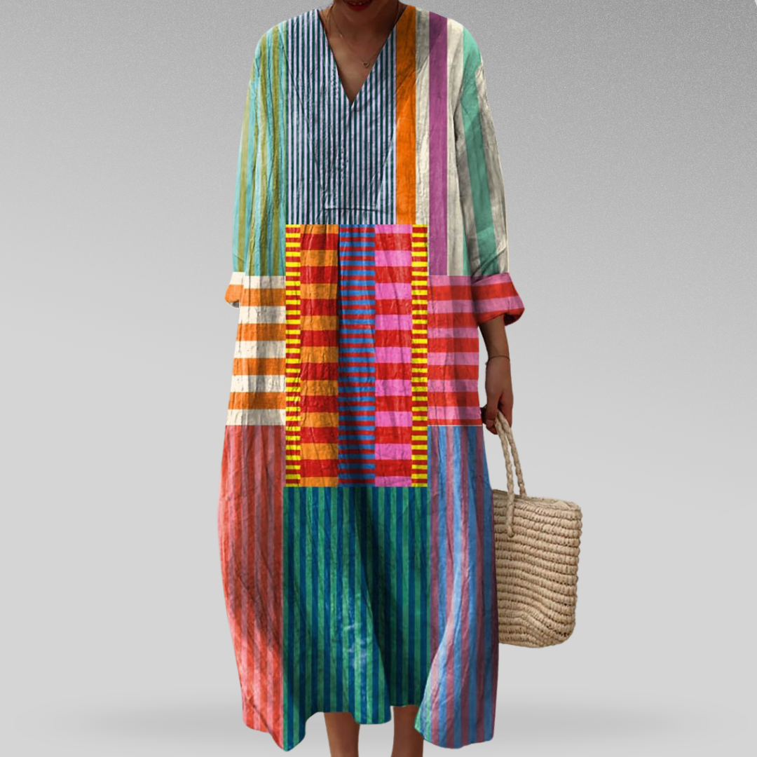 Lia | Vestido geométrico elegante