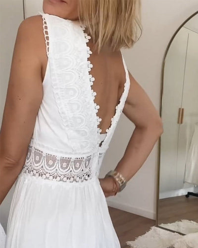 Charlotte | Vestido de encaje artesanal con escote en V