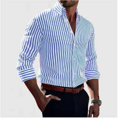 Melker | Camisa de hombre a rayas – Elegante y segura