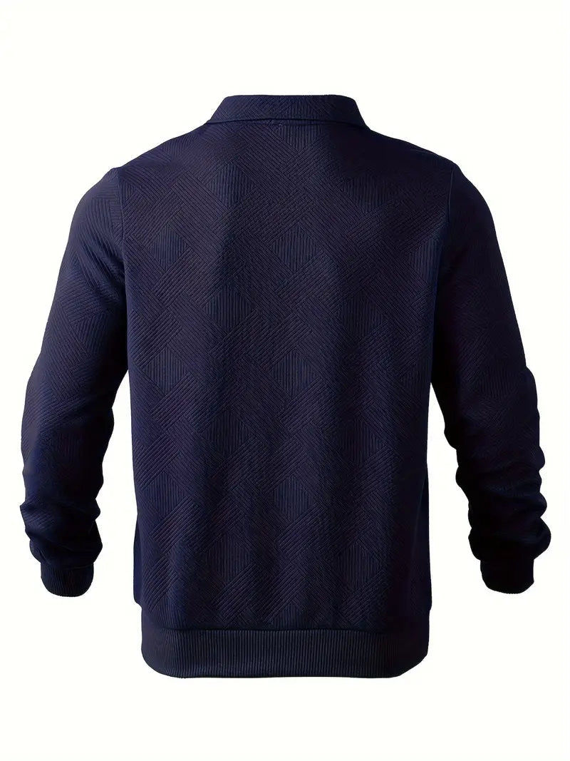 Baldrick | Sudadera vintage con cremallera y estampado geométrico