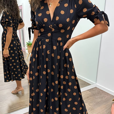 Nipa | Vestido de lunares con escote en V