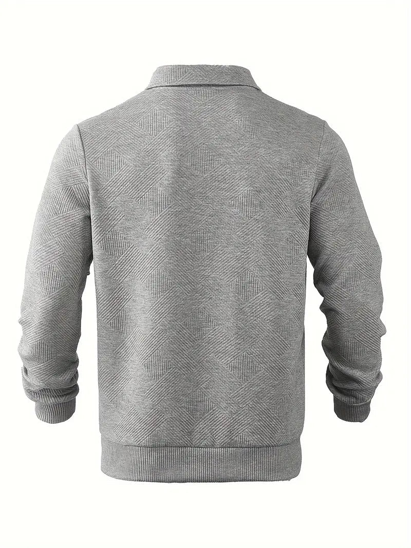 Baldrick | Sudadera vintage con cremallera y estampado geométrico