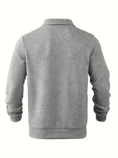 Baldrick | Sudadera vintage con cremallera y estampado geométrico