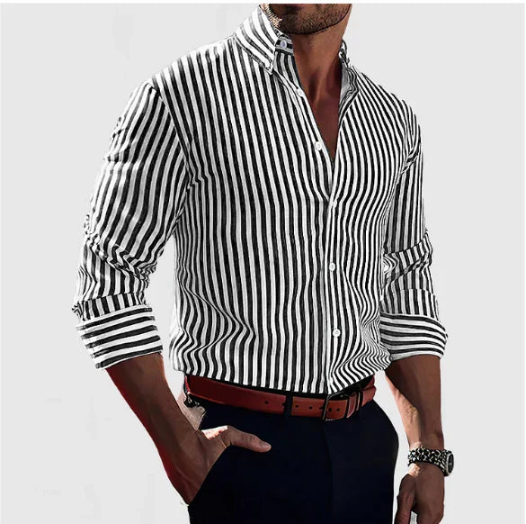 Melker | Camisa de hombre a rayas – Elegante y segura