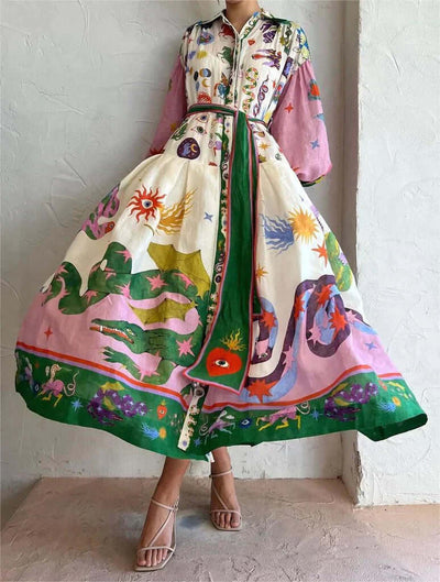 Dorthe | Elegante vestido maxi italiano