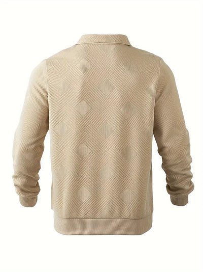 Baldrick | Sudadera vintage con cremallera y estampado geométrico