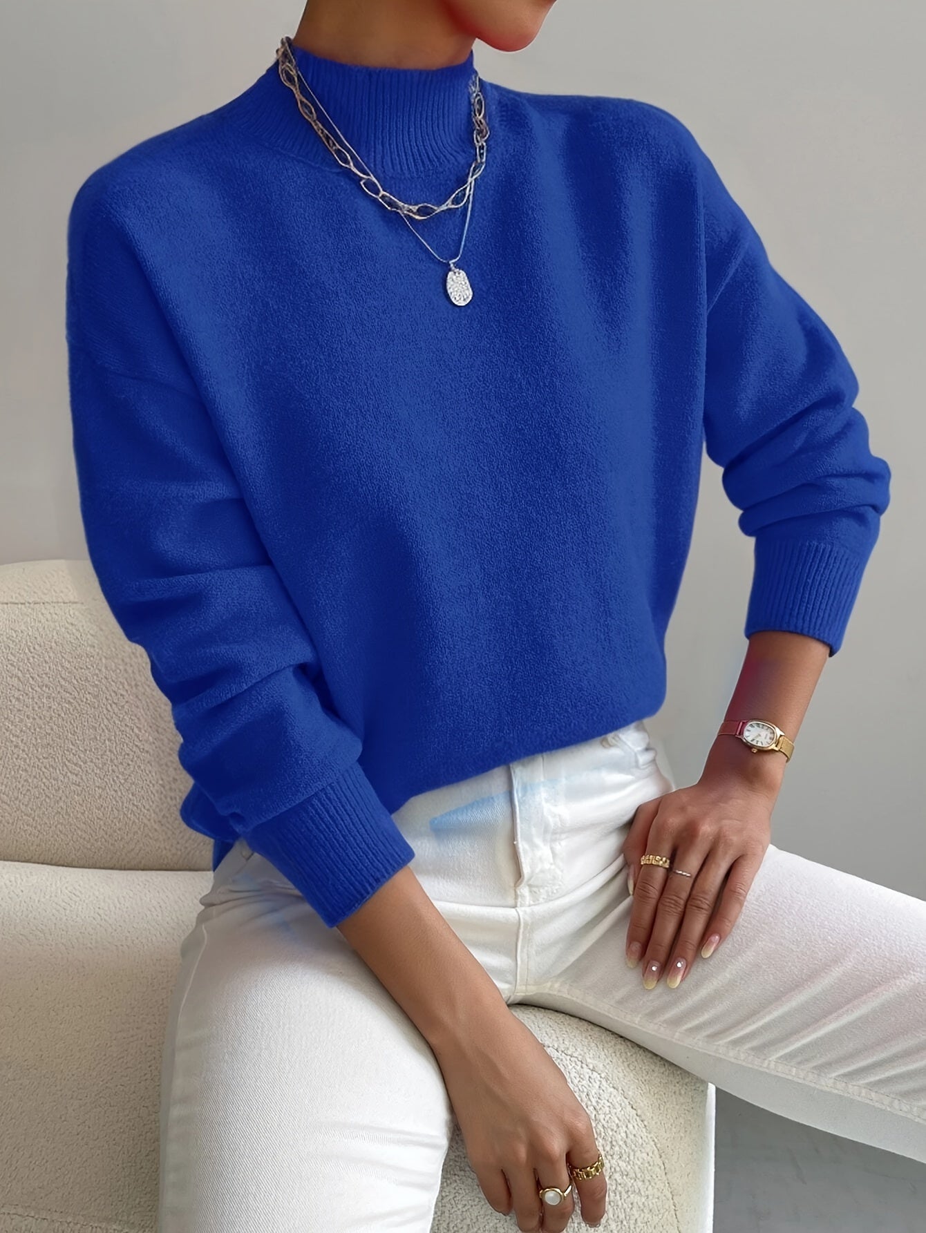 Maria | Jersey de cuello alto elegante y cómodo