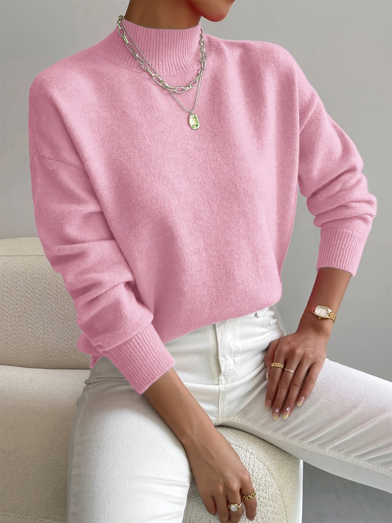 Maria | Jersey de cuello alto elegante y cómodo