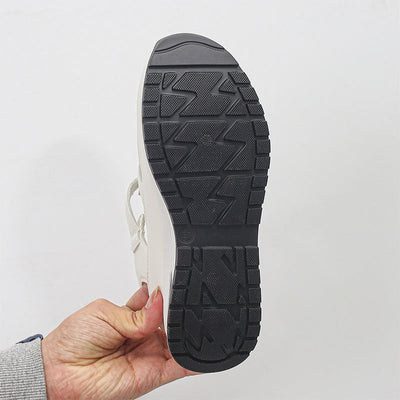 Sandalias ortopédicas para mujer con cierre de velcro, punta abierta y punta cerrada