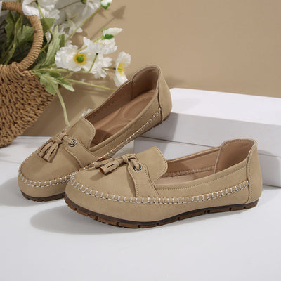 Laura | Mocasines cómodos y suaves para mujer en estilo vintage con lazo