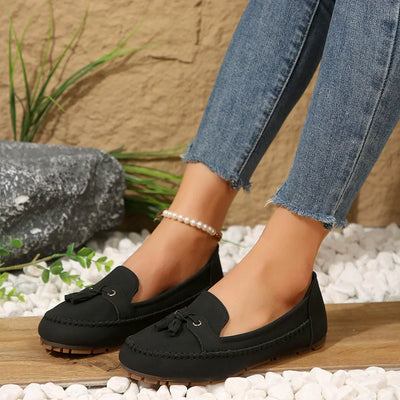 Laura | Mocasines cómodos y suaves para mujer en estilo vintage con lazo