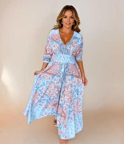 Marga | Vestido de verano elegante con escote en V.